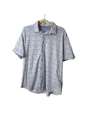 Robert Graham Mens Size L Shirt Short-Sleeve Surfboard Button-Up Performance